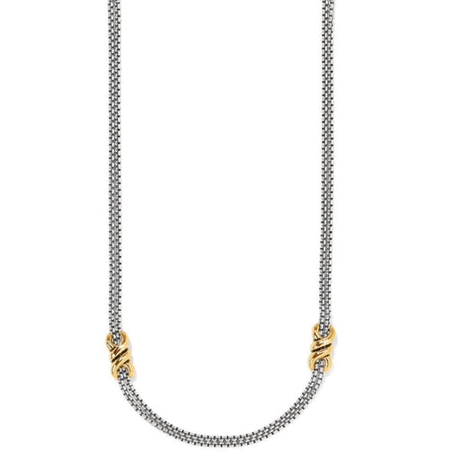 Brighton : Interlok Twist Two Tone Double Chain Necklace - Brighton : Interlok Twist Two Tone Double Chain Necklace