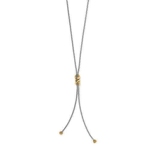 Brighton : Interlok Twist Two Tone Lariat Necklace - Brighton : Interlok Twist Two Tone Lariat Necklace