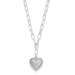 Brighton : Mosaic Heart Two Tone Necklace - Chain Link - Brighton : Mosaic Heart Two Tone Necklace - Chain Link