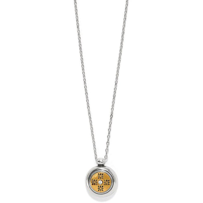 Brighton : Mosaic Round Two Tone Mini Necklace - Brighton : Mosaic Round Two Tone Mini Necklace