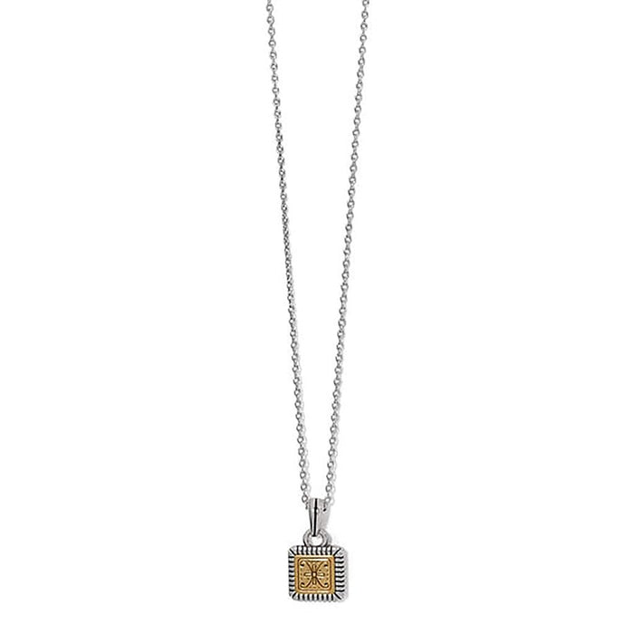 Brighton : Mosaic Two Tone Mini Tile Necklace - Brighton : Mosaic Two Tone Mini Tile Necklace