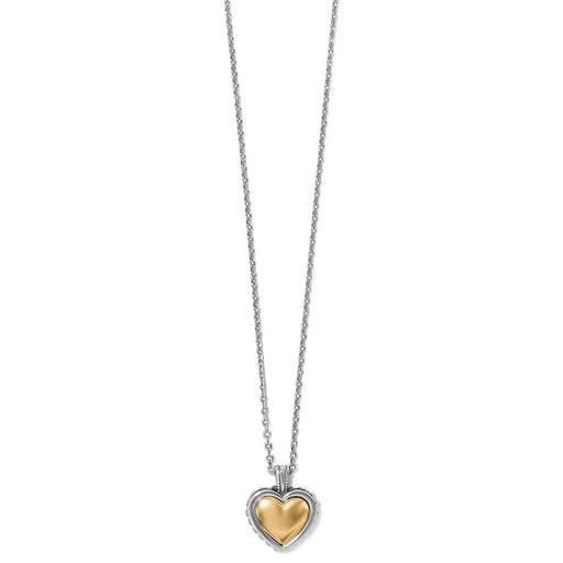 Brighton - Pretty Tough Bold Two Tone Heart Petite Necklace - Brighton - Pretty Tough Bold Two Tone Heart Petite Necklace