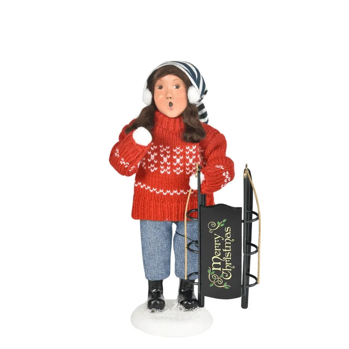 Byers' Choice : Sledding Girl