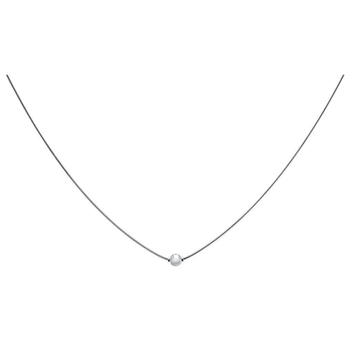 Necklace with a single pearl pendant on a white background