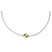 Necklace with a gold bead on a white background