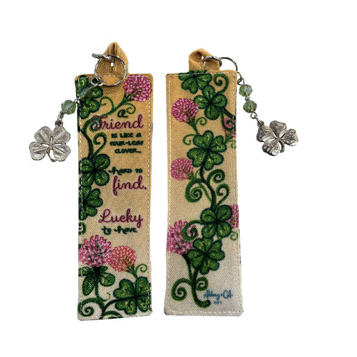 Cathedral Art : Bookmark - Friends are Like a Four Leaf Clover with Beads - Cathedral Art : Bookmark - Friends are Like a Four Leaf Clover with Beads