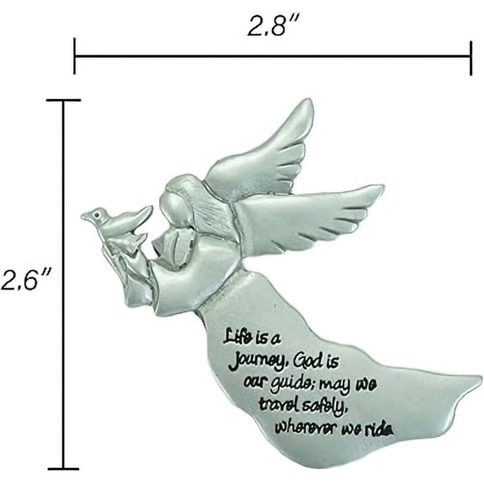 Cathedral Art : Life Is A Journey Angel Visor Clip - Cathedral Art : Life Is A Journey Angel Visor Clip