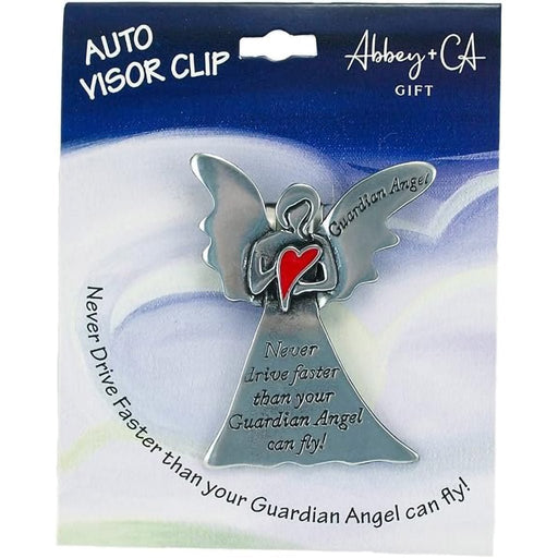 Cathedral Art : Never Drive Faster Than Your Guardian Angel Visor Clip - Cathedral Art : Never Drive Faster Than Your Guardian Angel Visor Clip