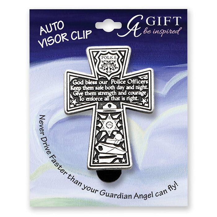 Cathedral Art : Police Officer’s Prayer Visor Clip - Cathedral Art : Police Officer’s Prayer Visor Clip