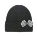 CC Beanie : Rhinestone Bow Cuff Beanie - CC Beanie : Rhinestone Bow Cuff Beanie