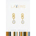 Center Court: Gold Linked Teardrop Dangle Layers Earrings - Center Court: Gold Linked Teardrop Dangle Layers Earrings