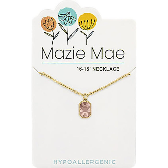 Center Court: Gold Vintage Rose Solitaire Mazie Mae Necklace - Center Court: Gold Vintage Rose Solitaire Mazie Mae Necklace