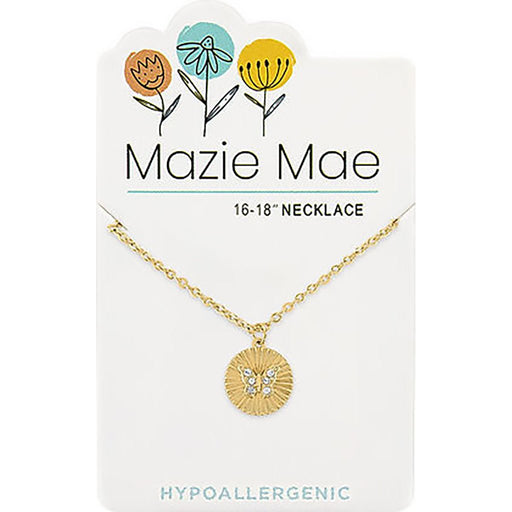 Center Court: Gold White Opal Cubic Zirconia Flower Mazie Mae Necklace - Center Court: Gold White Opal Cubic Zirconia Flower Mazie Mae Necklace