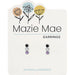 Center Court : Silver Purple Vertical Trio Mazie Mae Earrings - Center Court : Silver Purple Vertical Trio Mazie Mae Earrings