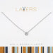 Center Court : Silver Single Crystal Layers Necklace - Center Court : Silver Single Crystal Layers Necklace