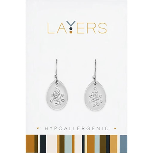 Center Court: Silver Stardust Dangle Layers Earrings - Center Court: Silver Stardust Dangle Layers Earrings