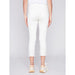 Charlie B : Frayed Hem Cropped Twill Pants - Natural - Charlie B : Frayed Hem Cropped Twill Pants - Natural