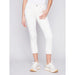 Charlie B : Frayed Hem Cropped Twill Pants - Natural - Charlie B : Frayed Hem Cropped Twill Pants - Natural