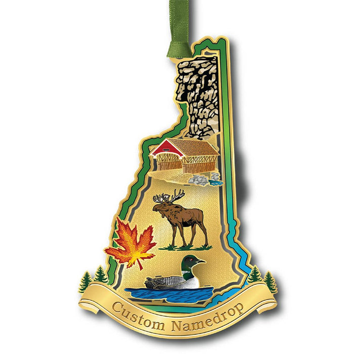ChemArt : State Of New Hampshire Namedrop - Ornament - ChemArt : State Of New Hampshire Namedrop - Ornament