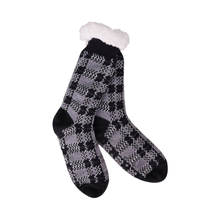 Cold River Plaid Thermal Slipper Socks - Fashion by Mirabeau (B4) - Assorted - Cold River Plaid Thermal Slipper Socks - Fashion by Mirabeau (B4) - Assorted