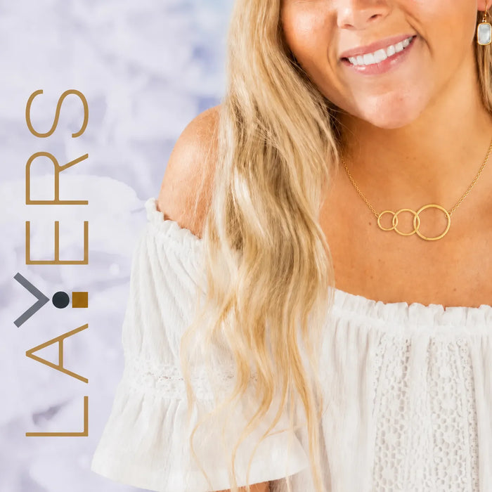 Layers : Gold Trio Open Circle Necklace