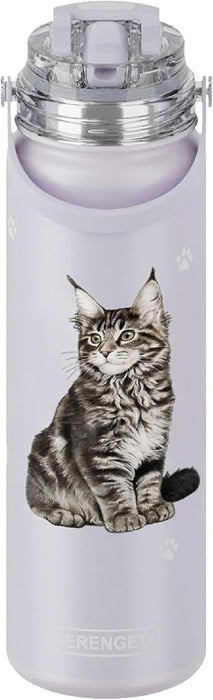 E & S Pets : Maine Coon Stainless Steel Water Bottle 24 Oz.
