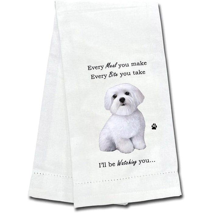 E & S Pets : "Every Meal You Make" Kitchen Towel - Maltese - E & S Pets : "Every Meal You Make" Kitchen Towel - Maltese