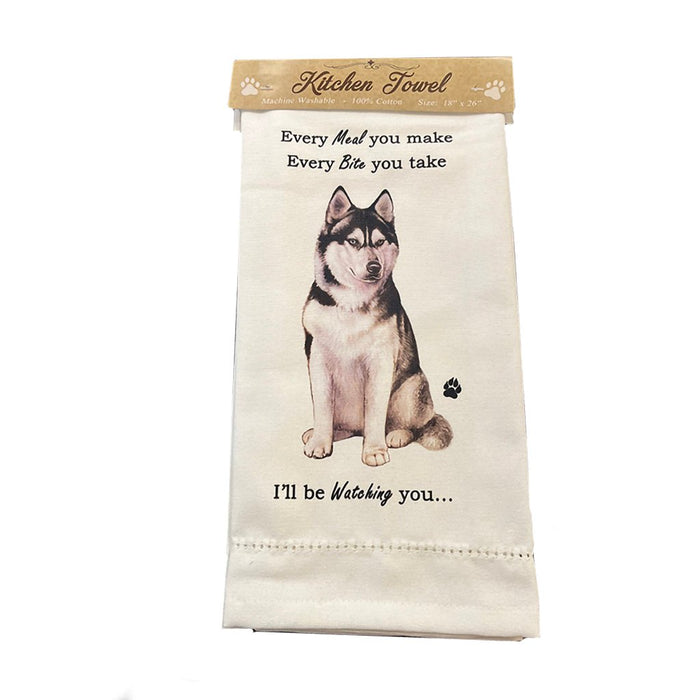 E & S Pets : "Every Meal You Make" Kitchen Towel - Siberian Husky - E & S Pets : "Every Meal You Make" Kitchen Towel - Siberian Husky