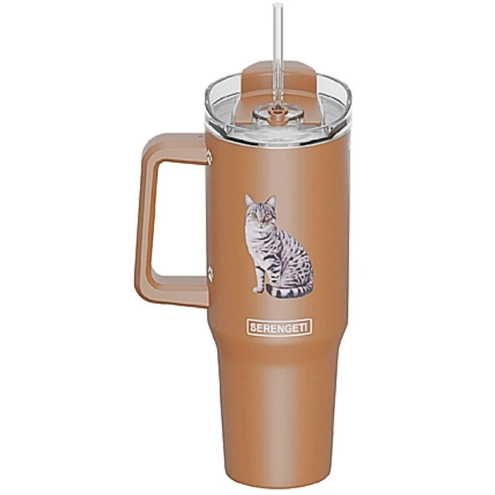 E & S Pets : Silver Tabby Serengeti 40oz Stainless Steel Ultimate Tumbler - E & S Pets : Silver Tabby Serengeti 40oz Stainless Steel Ultimate Tumbler