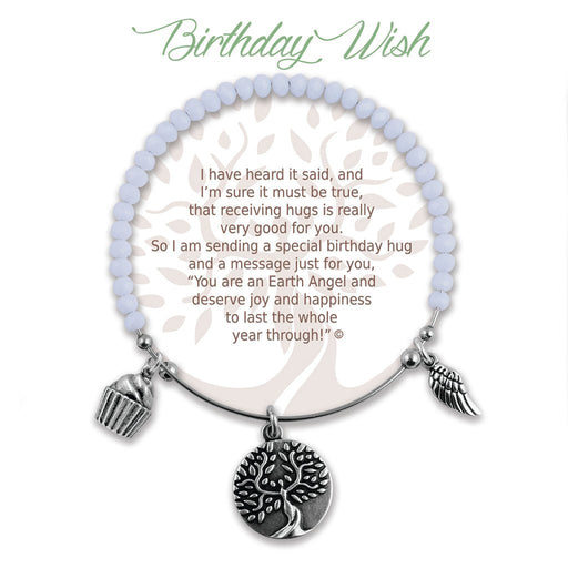 Earth Angel : Birthday Wish Radiant White Stone Bracelet - Earth Angel : Birthday Wish Radiant White Stone Bracelet