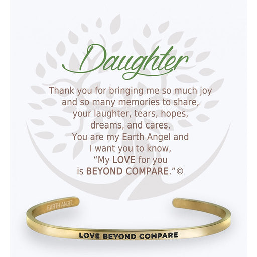 Earth Angel : Daughter Cuff Bracelet in Gold - Earth Angel : Daughter Cuff Bracelet in Gold