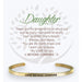 Earth Angel : Daughter Cuff Bracelet in Gold - Earth Angel : Daughter Cuff Bracelet in Gold