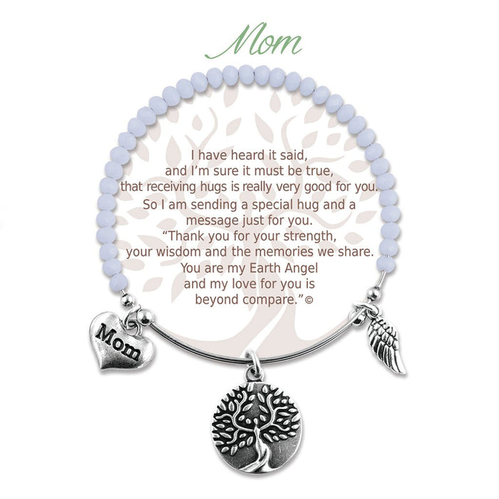 Earth Angel : Mom Radiant White Stone Bracelet - Earth Angel : Mom Radiant White Stone Bracelet