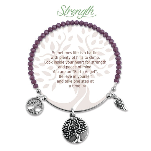 Earth Angel : Strength Radiant Purple Stone Bracelet - Earth Angel : Strength Radiant Purple Stone Bracelet