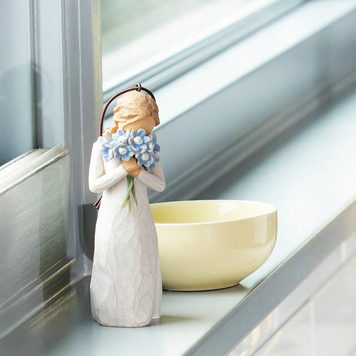Willow Tree : Forget-Me-Not Ornament - Holding thoughts of you closely