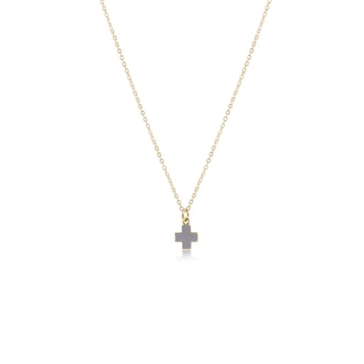 enewton design : 16" Necklace Signature Chain - Grey Cross Charm - enewton design : 16" Necklace Signature Chain - Grey Cross Charm