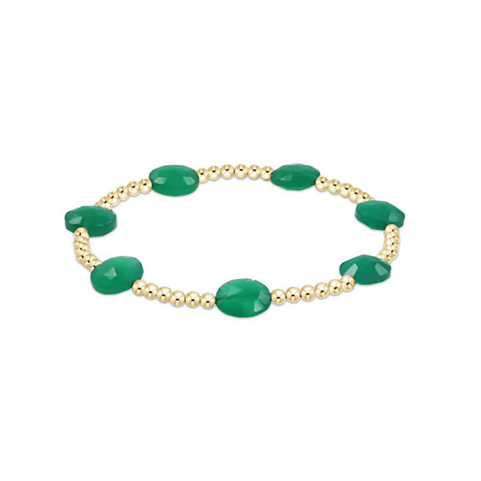 enewton design : Admire Gold 3mm Bead Bracelet - Green Onyx - enewton design : Admire Gold 3mm Bead Bracelet - Green Onyx