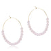 enewton design : Beaded Bliss 1.75" Hoop - 4mm Rose Quartz - enewton design : Beaded Bliss 1.75" Hoop - 4mm Rose Quartz