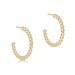 enewton design : Beaded classic 1" post hoop - 2mm gold - enewton design : Beaded classic .75" post hoop - 2mm gold
