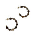 enewton design : Beaded Grateful Bliss 1.25" Post Hoop - 3mm Botswana Agate - enewton design : Beaded Grateful Bliss 1.25" Post Hoop - 3mm Botswana Agate