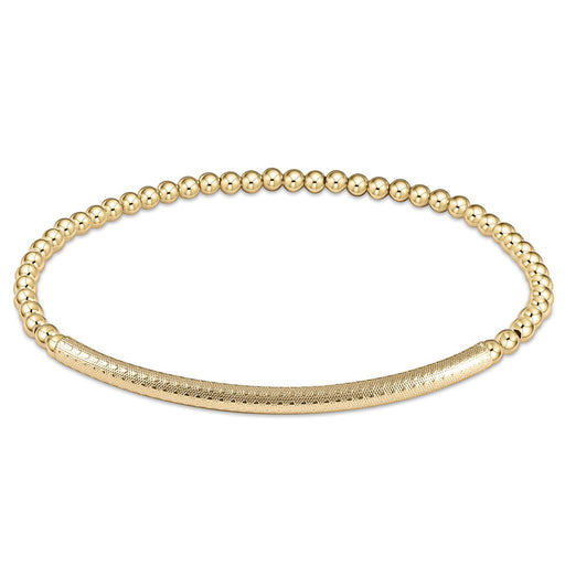 enewton design : Bliss bar textured 3mm bead bracelet - Gold - enewton design : Bliss bar textured 3mm bead bracelet - Gold