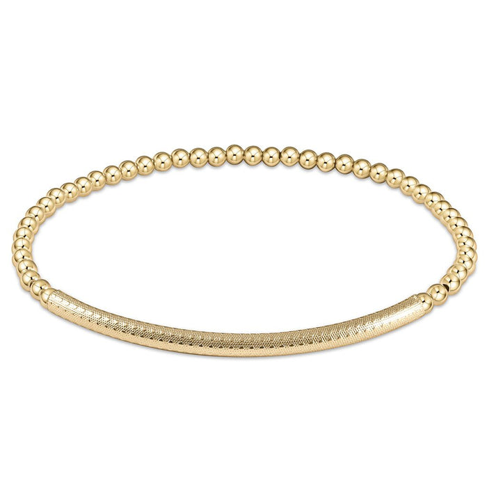 enewton design : Bliss bar textured 3mm bead bracelet - Gold - enewton design : Bliss bar textured 3mm bead bracelet - Gold