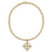 enewton design : Classic gold 2.5mm bead bracelet - classic beaded signature cross encompass gold charm - enewton design : Classic gold 2.5mm bead bracelet - classic beaded signature cross encompass gold charm