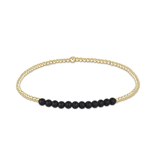 enewton design : Classic gold 2mm bead bracelet - Faceted Onyx - enewton design : Classic gold 2mm bead bracelet - Faceted Onyx