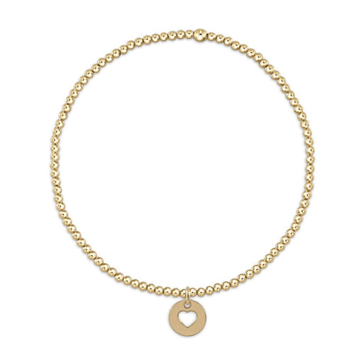 enewton design : Classic gold 2mm bead bracelet - love small gold disc - enewton design : Classic gold 2mm bead bracelet - love small gold disc