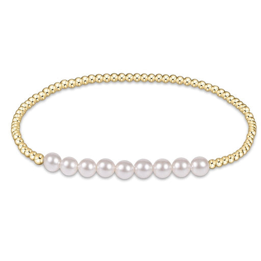 enewton design : Classic gold beaded bliss 2.5mm bead bracelet - 5mm pearl - enewton design : Classic gold beaded bliss 2.5mm bead bracelet - 5mm pearl