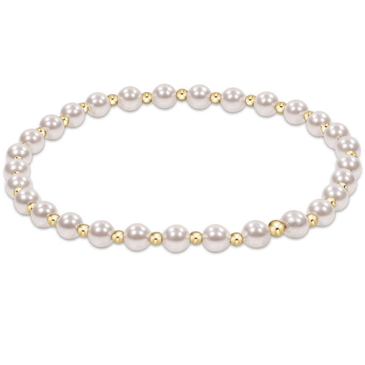 enewton design : Classic grateful pattern 4mm bead bracelet - pearl - enewton design : Classic grateful pattern 4mm bead bracelet - pearl