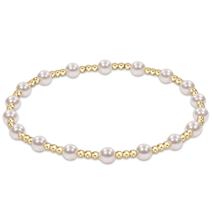 enewton design : Classic sincerity pattern 4mm bead bracelet - pearl - enewton design : Classic sincerity pattern 4mm bead bracelet - pearl