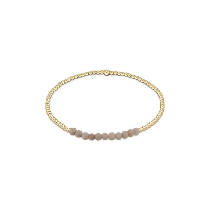 enewton design : Gold Bliss Gemstone 2mm Bead Bracelet - Riverstone - enewton design : Gold Bliss Gemstone 2mm Bead Bracelet - Riverstone