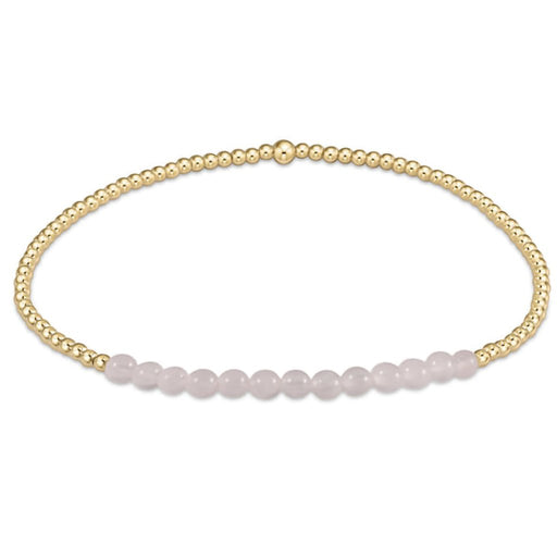 enewton design : Gold Bliss Gemstone 2mm Bead Bracelet - Rose Quartz - enewton design : Gold Bliss Gemstone 2mm Bead Bracelet - Rose Quartz